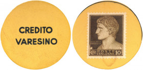 AUSLAND. ITALIEN. Varese. Credito Varesino 
Lot von 3 Stück: Plastik, 10 Centesimi Augustus, MUG blau, gelb, rot. vz
