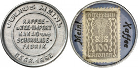 AUSLAND. ÖSTERREICH. Wien. Julius Meinl 
Lot von 2 Stück: Aluminium, 100 Kronen, MUG blau mit Aufdruck, Zinkhülle, 500 Kronen, MUG graugrün mit Aufdr...