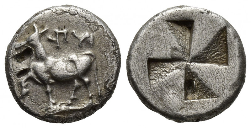 THRACE. Byzantion. (Circa 340-320 BC). AR Siglos. 
Obv: Heifer standing left on ...