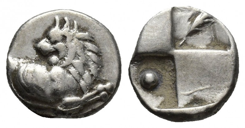 THRACE, Chersonesos. (Circa 386-338 BC). AR Hemidrachm.
Obv: Forepart of lion ri...