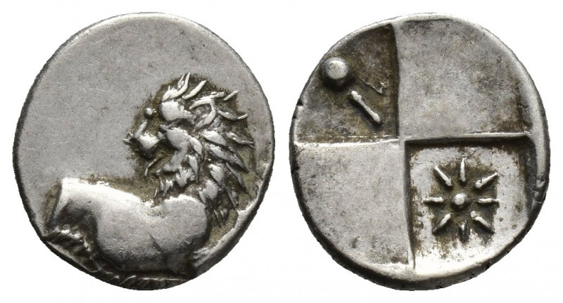 THRACE. Chersonesos. (Circa 386-338 BC). AR Hemidrachm.
Obv: Forepart of lion ri...