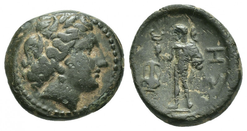 THRACE. Sestos. (Circa 300 BC). Ae.
Obv: Head of Persephone right, wearing barle...