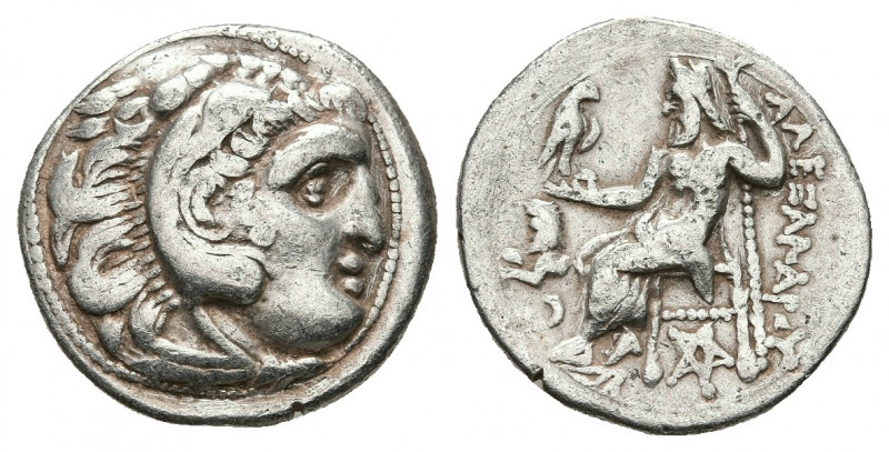 KINGS OF THRACE (Macedonian). Lysimachos (305-281 BC). AR Drachm. Kolophon. In t...