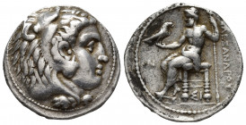 KINGS of MACEDON. Philip III Arrhidaios. (323-317 BC). AR Tetradrachm. Sidon. In the name and types of Alexander III. Struck under Laomedon. Dated RY ...
