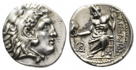 KINGS OF MACEDON. Antigonos I Monophthalmos. As Strategos of Asia, (320-306/5 BC.). AR Drachm. Sardes. In the name and types of Alexander III. Struck ...