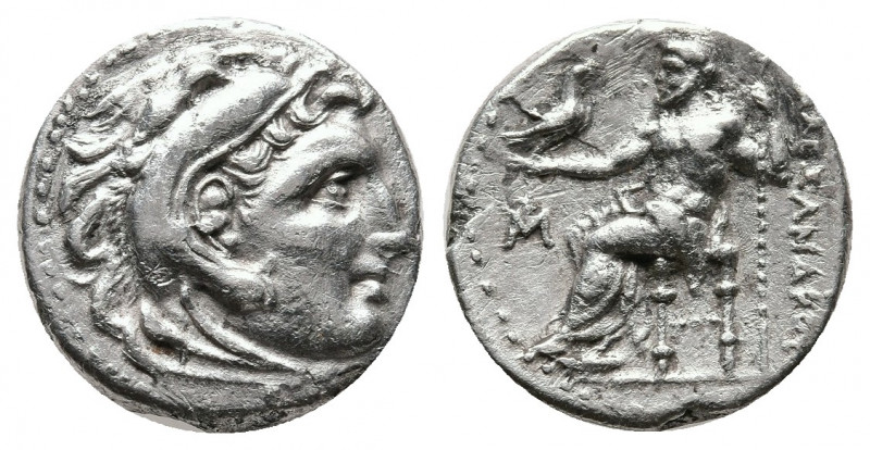 KINGS OF MACEDON. Alexander III 'the Great' (336-323 BC). AR Drachm. Miletos.
Ob...