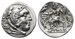 ISLANDS OFF IONIA. In the name and types of Alexander III of Macedon. (Circa 290-275 BC). AR Drachm. Chios.
Obv: Head of Herakles right, wearing lion ...