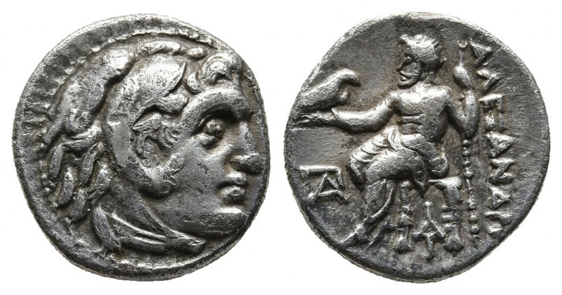KINGS OF MACEDON. Alexander III 'the Great' (336-323 BC). AR Drachm.
Obv: Head o...