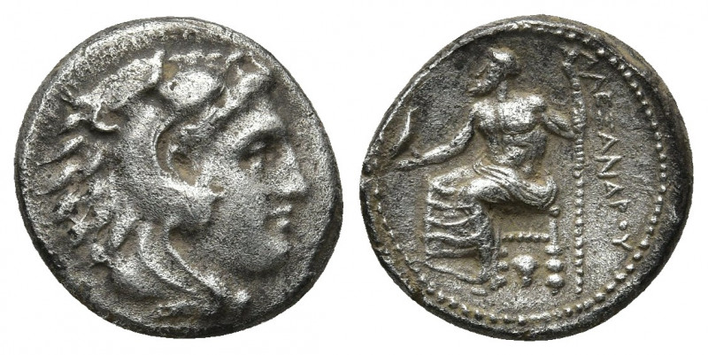 KINGS OF MACEDON. Alexander III 'the Great' (336-323 BC). AR Drachm. Sardes. Str...