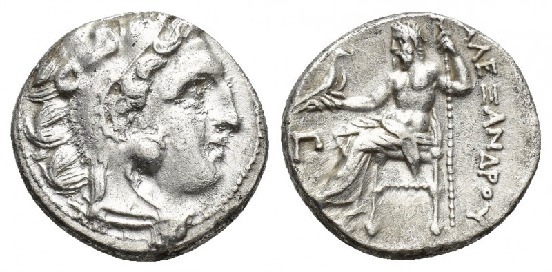 KINGS OF MACEDON. Alexander III 'the Great' (336-323 BC). AR Drachm. Kolophon.
O...