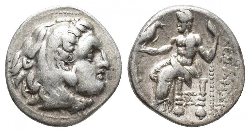 KINGS OF MACEDON. Alexander III 'the Great' (336-323 BC). AR Drachm. Side.
Obv: ...