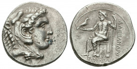 KINGS OF MACEDON. Alexander III 'the Great' (336-323 BC). AR Tetradrachm. Arados. Struck under Menes or Laomedon, (324/3-320 BC.).
Obv: Head of Herakl...