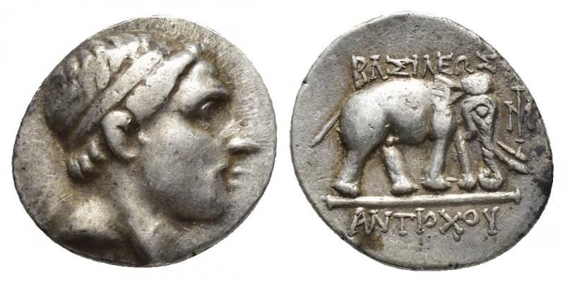 SELEUKID KINGDOM. Antiochos III 'the Great' (222-187 BC). AR Drachm. Uncertain m...