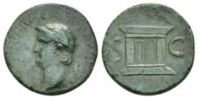 Nero, AD 54-68. As. Uncertain Balkan mint, possibly Perinthus. 
Obv: [NERO CLAV]DIVS CAESAR AVG […]. 
Laureate head of Nero, left.
PROVIDENT. 
Lit alt...