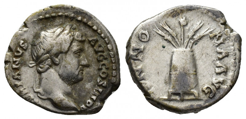 Hadrian, 117-138 AD. AR, Denarius. Rome.
Obv: HADRIANVS AVG COS III P P.
Bare he...