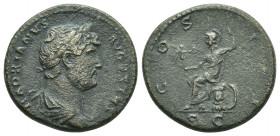 Hadrian, 117-138 AD. AE, As. Rome (for circulation in Syria). 
Obv: HADRIANVS AVGVSTVS. 
Laureate, draped and cuirassed bust of Hadrian, right.
Rev: C...