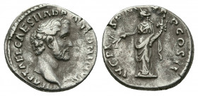 Antoninus Pius, 138-161 AD. AR, Denarius. Rome.
Obv: Laureate head of Antoninus Pius, right.
Rev: Pax standing left with branch and sceptre.
RIC 216a ...