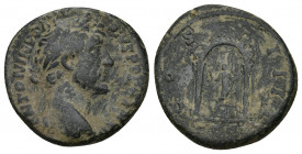 Antoninus Pius, 138-161 AD. AE, As. Rome.
Obv: ANTONINVS AVG PIVS P P TR P XXII.
Laureate head of Antoninus Pius, right.
Rev: COS IIII / S C.
Arched d...