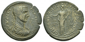 Mysia, Adramytteion. Philip II, 247-249 AD..
Obv: AV K M I ΦIΛIΠΠOC. 
Laureate and draped bust of Philip II, right; NE in right field. 
Rev: ΕΠΙ ΣΤ...
