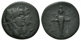 Ionia, Ephesos. Claudius with Agrippina II, 41-54 AD. AE.
Obv: Jugate laureate head of Claudius and draped bust of Agrippina, right.
Rev: ΕΦΕΣΙΑ.
F...