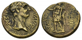 Phrygia, Aezanis. Claudius, 41-54 AD. AE.
Obv: KΛAYΔIOC KAICAP.
Laureate head of Claudius, right.
Rev: AIZANITΩN.
Zeus standing left with eagle an...