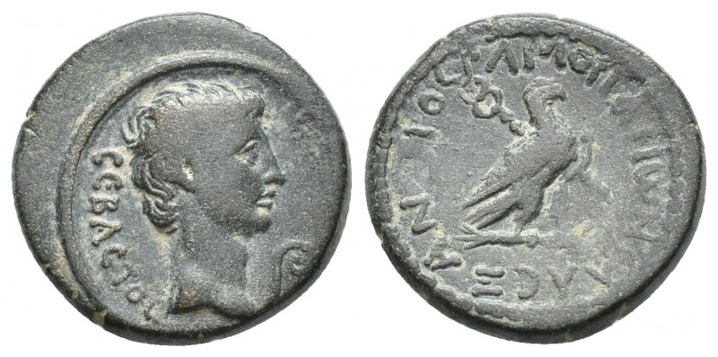 Phrygia, Amorium. Augustus, 27 BC-AD 14. AE.
Obv: CEBACTOC.
Bare head of Augus...