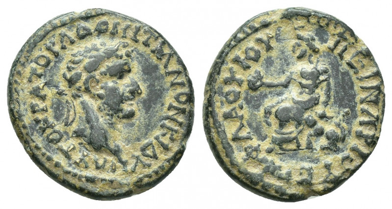 Phrygia, Cidyessus. Domitian, 81-96 AD. AE. Flavios Peinarios, high priest, magi...