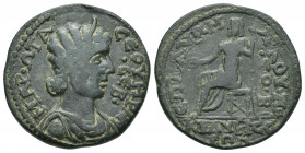Phrygia, Cidyessus. Otacilia Severa, Augusta, 244-249 AD. Tetrassarion. Aur. Markos, first archon for the second time. 
Obv: ΜΑΡ ΩΤΑ ϹЄΟΥΗΡΑΝ / ϹЄΒ....