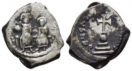HERACLIUS, with HERACLIUS CONSTANTINE (610-641 AD). AR, Hexagram. Constantinople.
Obv: dd NN hERACLIUS ET hERA CONST PP A. 
Heraclius and Heraclius ...