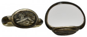 ANCIENT ROMAN BRONZE RING (1ST-5TH CENTURY AD.)
Lion
Condition : See picture. No return.
Weight : 1.64 g
Diameter: 18.36 mm