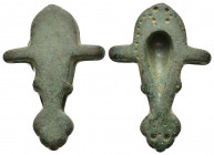 ANCIENT ROMAN BRONZE APPLIQUE. (1nd - 3rd century A.D)
Condition : See picture. No return 
Weight : 31.7 g
Diameter : 46.7 mm