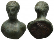 ANCIENT ROMAN BRONZE APPLIQUE. (1nd - 3rd century A.D)
Condition : See picture. No return
Weight : 48.43 g
Diameter : 38.4 mm