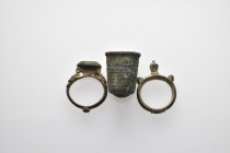 3 ANCIENT BYZANTINE BRONZE RING LOT
Condition : See picture. No return