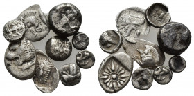 9 GREEK SILVER COIN LOT
See picture.No return.