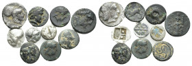 10 GREEK SILVER/BRONZE COIN LOT
See picture.No return.