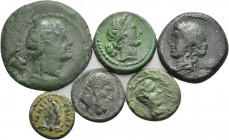 6 GREEK BRONZE COIN LOT
See picture.No return.