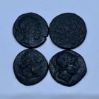 4 GREEK BRONZE COIN LOT
See picture.No return.