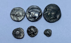 6 GREEK SILVER COIN LOT
See picture.No return.