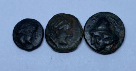3 GREEK BRONZE COIN LOT
See picture.No return.