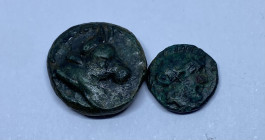 2 GREEK BRONZE COIN LOT
See picture.No return.
