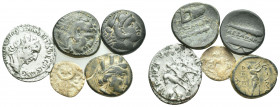 5 GREEK/ROMAN SILVER/BRONZE COIN LOT
See picture.No return.