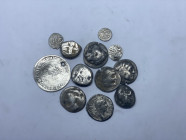 12 GREEK/ROMAN/MEDIEVAL SILVER COIN LOT
See picture. No return