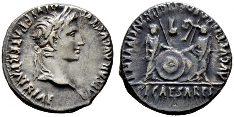 Kaiserzeit. Augustus 27 v. Chr. -14 n. Chr. 
Denar 2 v. Chr. -Lugdunum-. CAESAR...