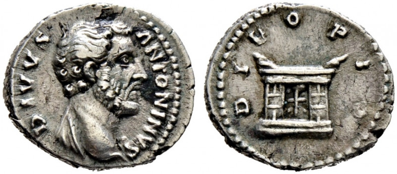 Kaiserzeit. Marcus Aurelius 161-180 
Denar (für Divus Antonius) 161 -Rom-. DIVV...