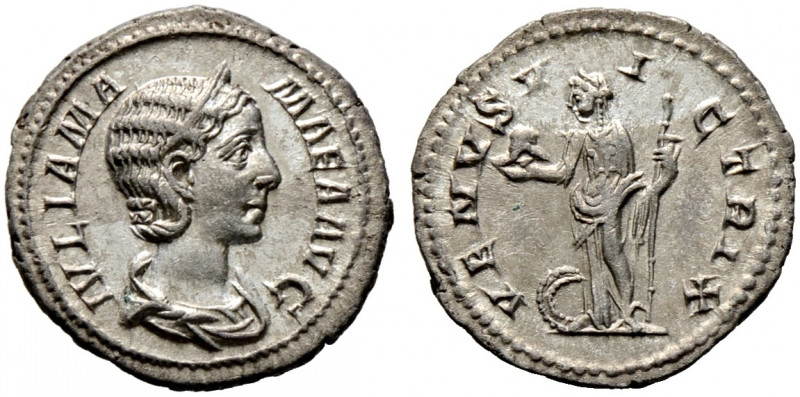 Kaiserzeit. Julia Mamaea †235, Mutter des Severus Alexander 
Denar -Rom-. IVLIA...