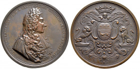 Frankreich-Königreich. Louis XIV. 1643-1715 
Bronzemedaille o.J. (1699) von H. Roussel, auf den Schatzkanzler und Minister Michel Chamillart (1652-17...