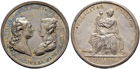 Frankreich-Königreich. Louis XVI. 1774-1793 
Silbermedaille 1781 von Duvivier, auf die Geburt des Kronprinzen Louis Xavier Francois. Die Büsten des K...