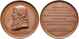 Frankreich-Königreich. Bonaparte, 1. Konsul 1799-1804 
Bronzemedaille AN 8 (1800) von Auguste, auf die Ehrenbezeugung an Turenne und die Überführung ...