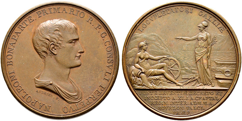 Frankreich-Königreich. Bonaparte, 1. Konsul 1799-1804 
Bronzemedaille AN XI (18...