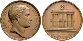 Frankreich-Königreich. Napoleon I. 1804-1815 
Bronzemedaille 1805 (1806) von Droz und Andrieu, auf den Frieden von Preßburg. Belorbeerte Büste nach r...
